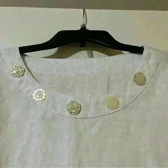 White Linen top, Notations brand - style/sz tags removed - see measurements!! - Picture 3 of 7